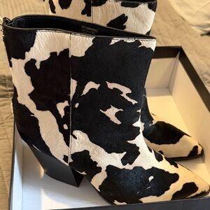 INC International Concepts Black and White Ankle Boots